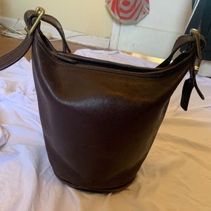COPY - Brown Vintage Coach Genuine Leather adjustable gross body bag